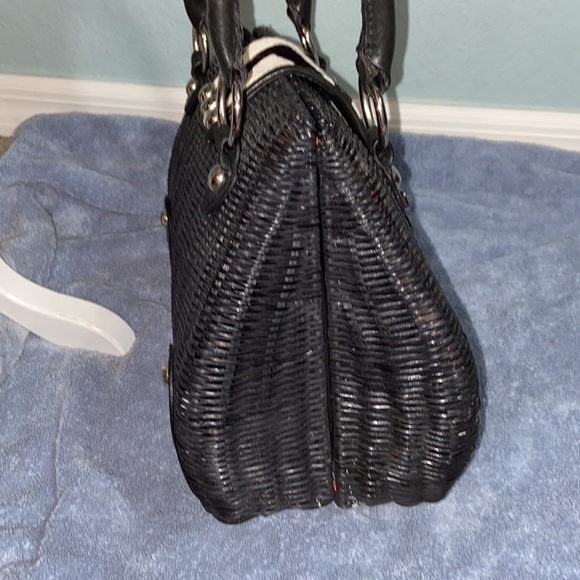 RARE Like new Adrienne Vittadini | vintage 90's wicker bag calf hair - Picture 6 of 16